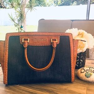 Michael Kors Large Selma Dark Denim Satchel